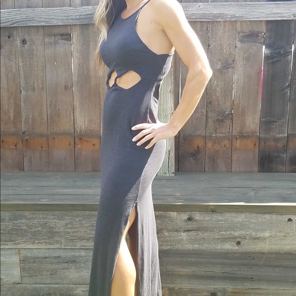 FP Beach, long black dress